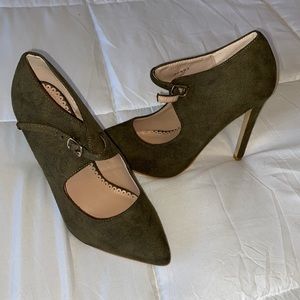 Olive green heels